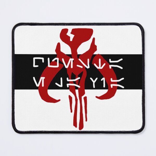 Item preview, Il Mandaloriano "questa e la via" scritto in aurebesh con striscia nera designed and sold by PolkaPenguin.