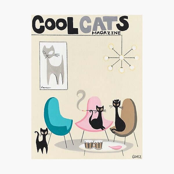 Cool Cats Magazine Photographic Print