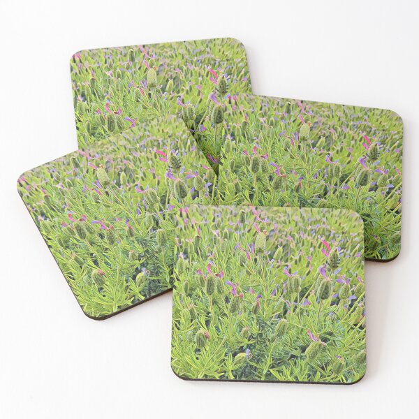 Item preview, Lavender Purple Flowers Green Lavandula Shrub Bush designed and sold by TastyTonic.