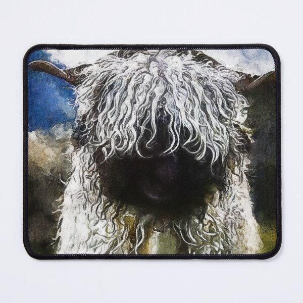 Item preview, Swiss Valais Blacknose Sheep, Fluffy  Valais Blacknose Sheep Art, Cute Swiss Sheep Farm Animal Portrait, Adorable Swiss Valais Blacknose Sheep  designed and sold by Paintcorner.