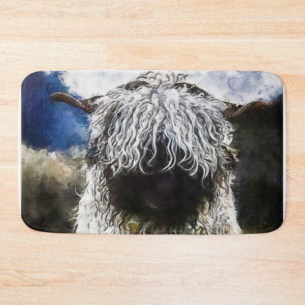 Item preview, Swiss Valais Blacknose Sheep, Fluffy  Valais Blacknose Sheep Art, Cute Swiss Sheep Farm Animal Portrait, Adorable Swiss Valais Blacknose Sheep  designed and sold by Paintcorner.
