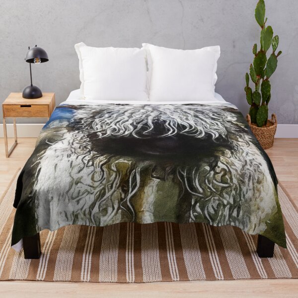 Item preview, Swiss Valais Blacknose Sheep, Fluffy  Valais Blacknose Sheep Art, Cute Swiss Sheep Farm Animal Portrait, Adorable Swiss Valais Blacknose Sheep  designed and sold by Paintcorner.