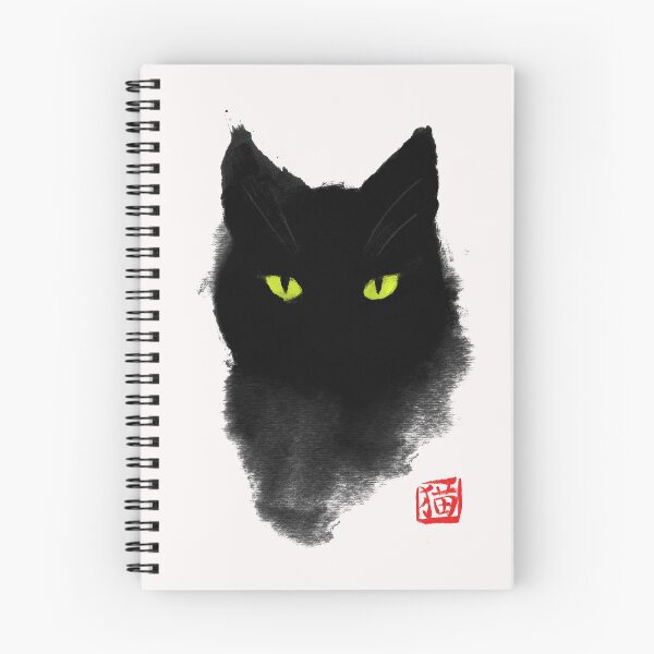 Item preview, Black Cat Ink - Beautiful Watercolor Illustration - Cute Fluffy Kitty designed and sold by BlancaVidal.