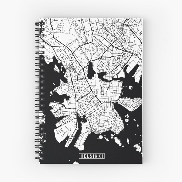 Artikelvorschau, Helsinki, Finland Street Map entworfen und verkauft von InkistPrints.
