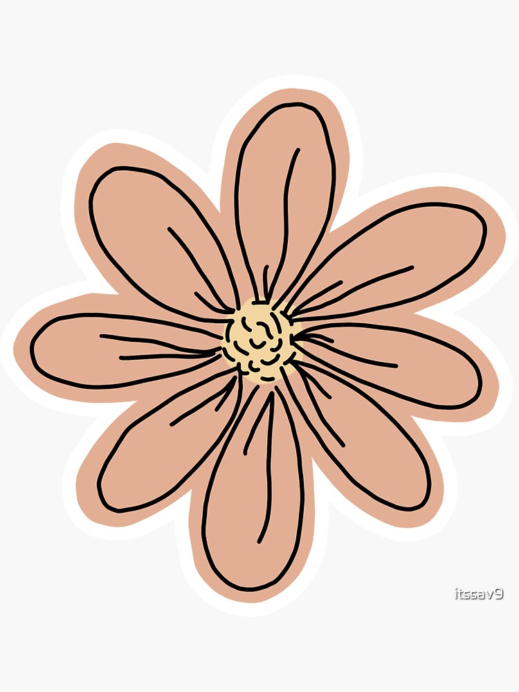 Brown Flower | Sticker