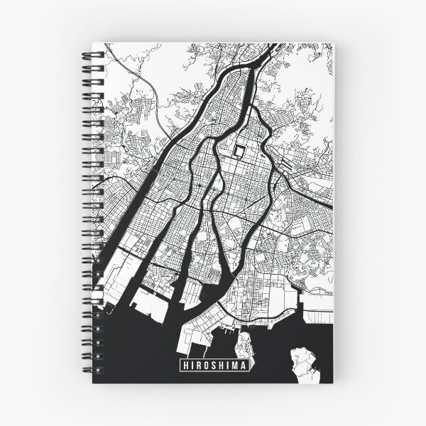 Item preview, Hiroshima, Japan ny Street Map designed and sold by InkistPrints.