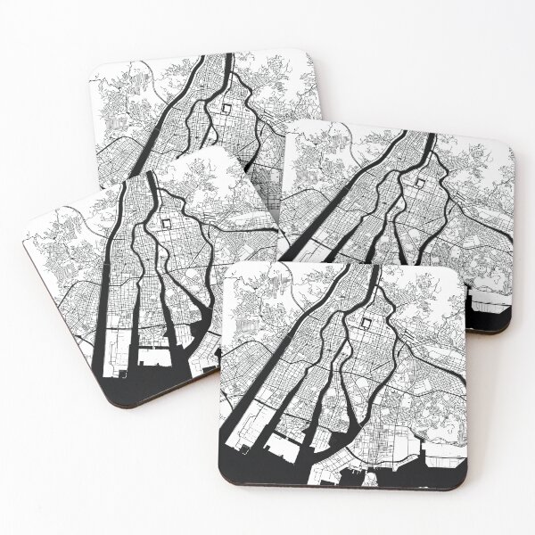 Item preview, Hiroshima, Japan ny Street Map designed and sold by InkistPrints.