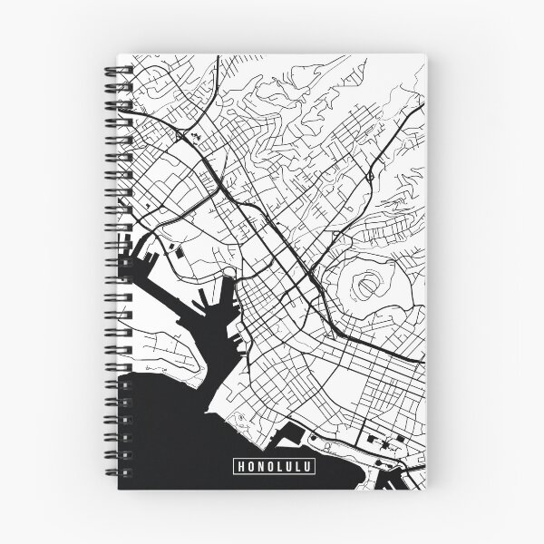 Artikelvorschau, Honolulu, Hawaii Street Map entworfen und verkauft von InkistPrints.