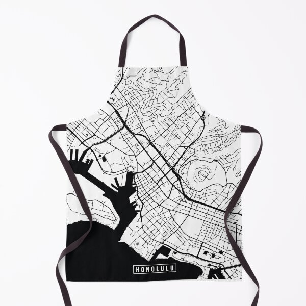 Item preview, Honolulu, Hawaii Street Map designed and sold by InkistPrints.