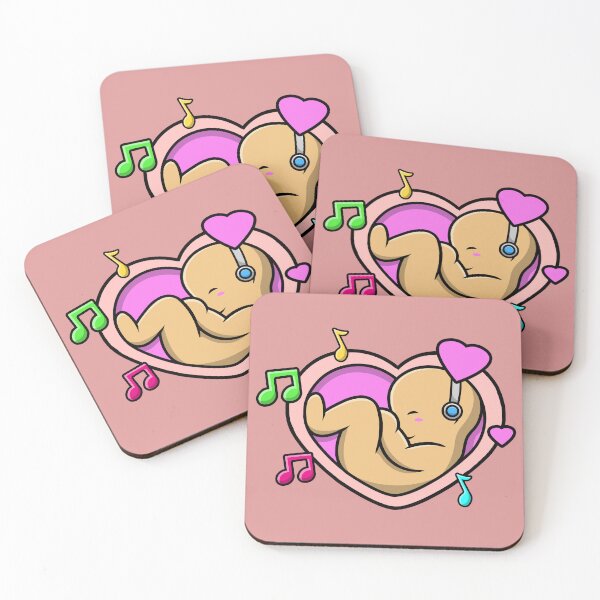 Item preview, Baby girl listens to the music in a heart designed and sold by Artbellachi.