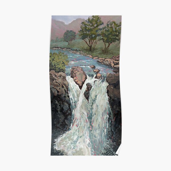 Waterfall in the Scottish Highlands near Glencoe Poster