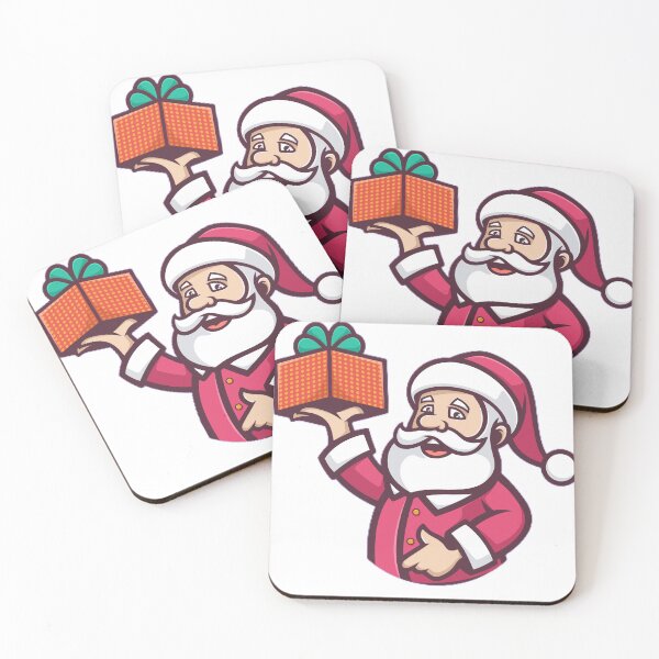 Item preview, CADEAUX Retro Vintage PINK Santa Claus  designed and sold by Stickers Hub HUB.