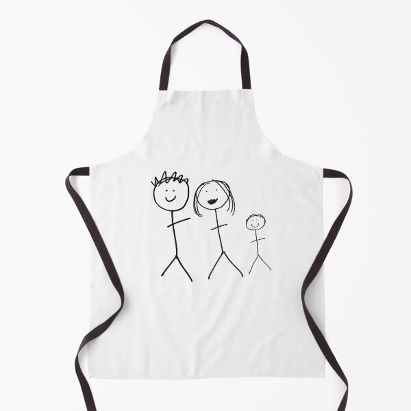 Item preview, DAD MUM BOY - My Stick Family (Black Drawing on White / Light T Shirt) Available on Kids and Adults tshirts designed and sold by MyStickFamily.
