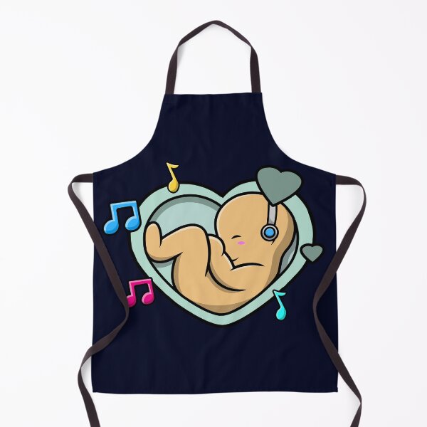 Item preview, Baby boy listens to music in a heart designed and sold by Artbellachi.