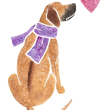 Artwork thumbnail, Watercolour Rhodesian Ridgeback by animalartbyjess