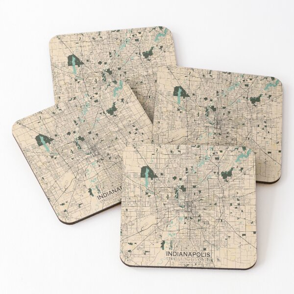 Item preview, Indianapolis City Map of Indiana, USA - Vintage designed and sold by deMAP.