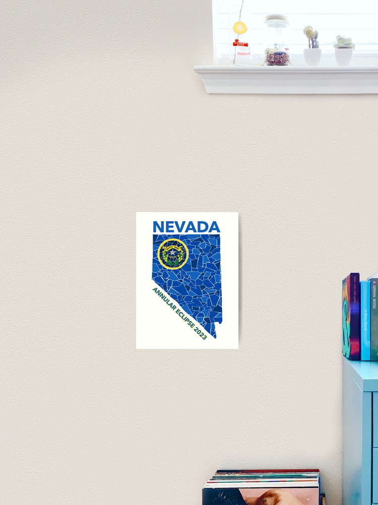 Thumbnail 2 of 3, Art Print, Nevada Annular Eclipse 2023 designed and sold by Eclipse2024.