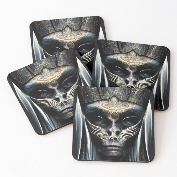 Item preview, Egyptian Pharaoh King God Alien Entity - Horror Fantasy DMT Art designed and sold by jjwalters.