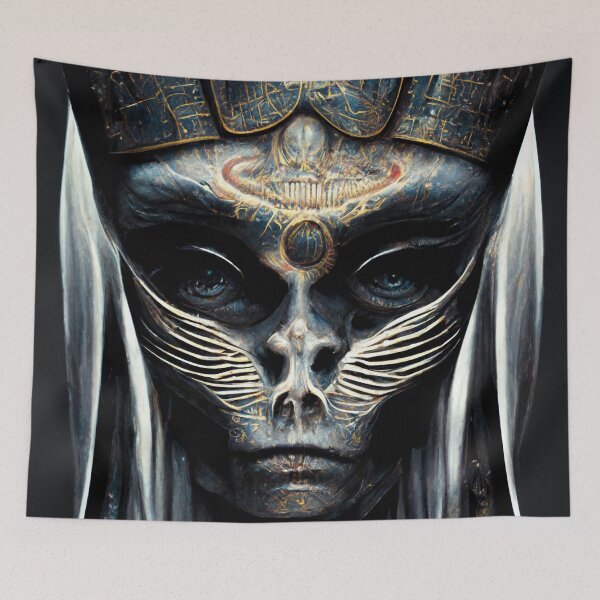 Item preview, Egyptian Pharaoh King God Alien Entity - Horror Fantasy DMT Art designed and sold by jjwalters.