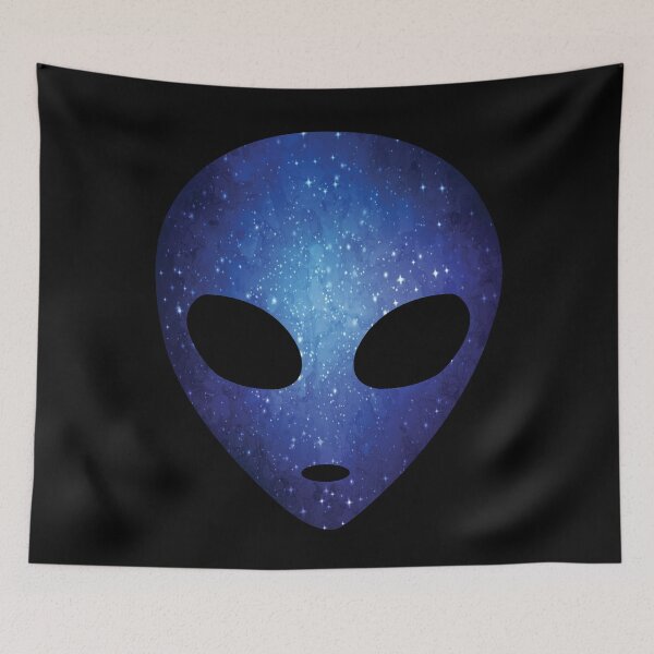 Item preview, Psychedelic Alien Head Cosmic Galaxy Outer Space Universe designed and sold by MintedFresh.