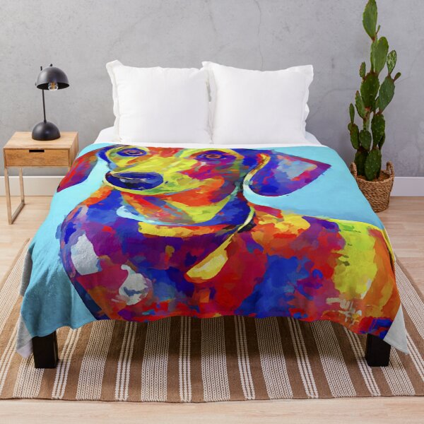 Item preview, Dachshund abstract colorful art designed and sold by shrolts.