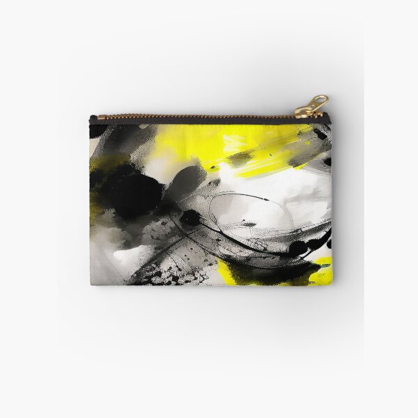 Item preview, Yellow Black and Gray Splashes and Sprays of Brush Strokes designed and sold by deniselynnimage.