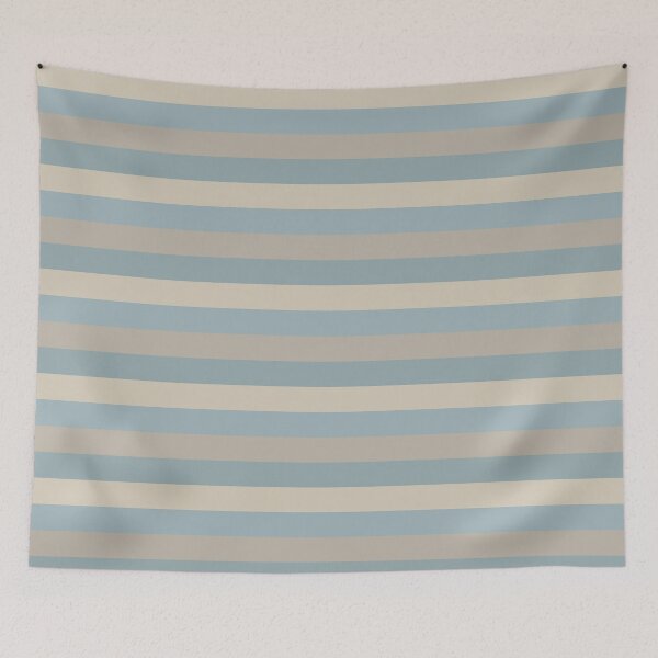 Item preview, Neutral Tones of Tan and Neutral Blue Wide Horizontal Stripe designed and sold by rhombusOnion.