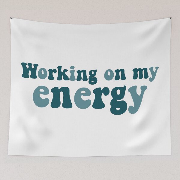 Aperçu de l'œuvre Working On My Energy Sticker créée et vendue par Marianna's Meraki.