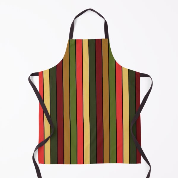 Item preview, Vertical Stripes Vintage Golden Christmas Pattern Black Stripes Reverse Variant  designed and sold by quirkycounselor.