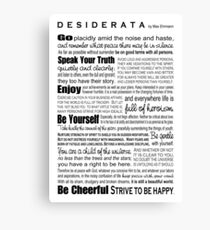 Desiderata - Black and White Canvas Print