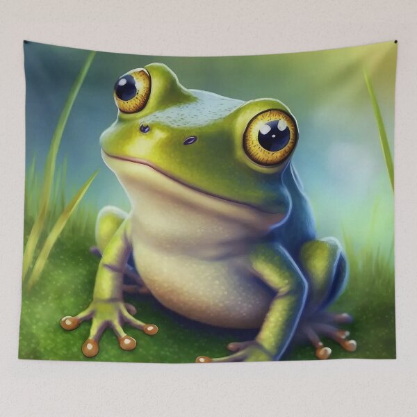 Item preview, Cute Happy Smiling Frog designed and sold by MythicPrompts.