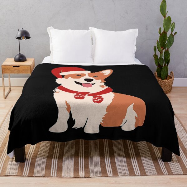 Item preview, Christmas Corgi Wearing Santa Hat designed and sold by stylishdzign.