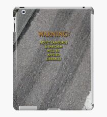Sarcasm Warning iPad Case/Skin