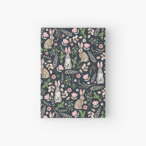 Item preview, Cute rabbits (dark blue)  designed and sold by JuliaBadeeva.
