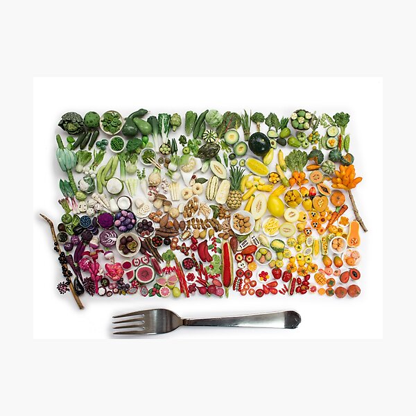200 Days Of Miniature Fruit and Veggies Photographic Print