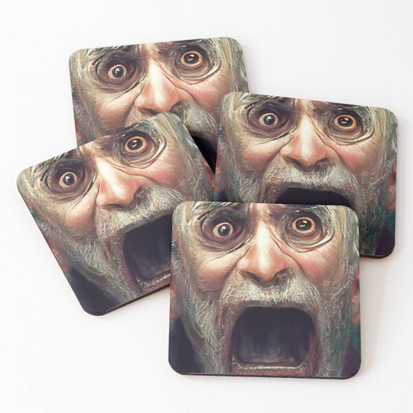 Item preview, Spooky Horror Man Screaming at Something Scary designed and sold by The Third Eye  Shop.