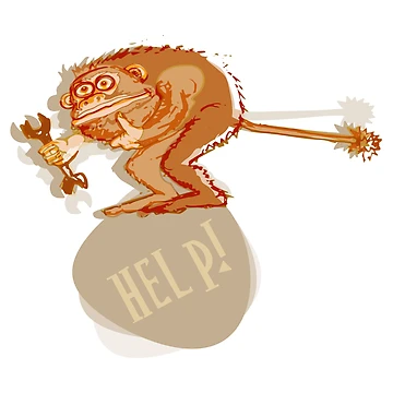 Artwork thumbnail, Help monkey by Rif Khasanov