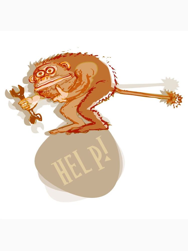 Thumbnail 6 of 6, Pullover Hoodie, Help monkey designed and sold by Rif Khasanov.