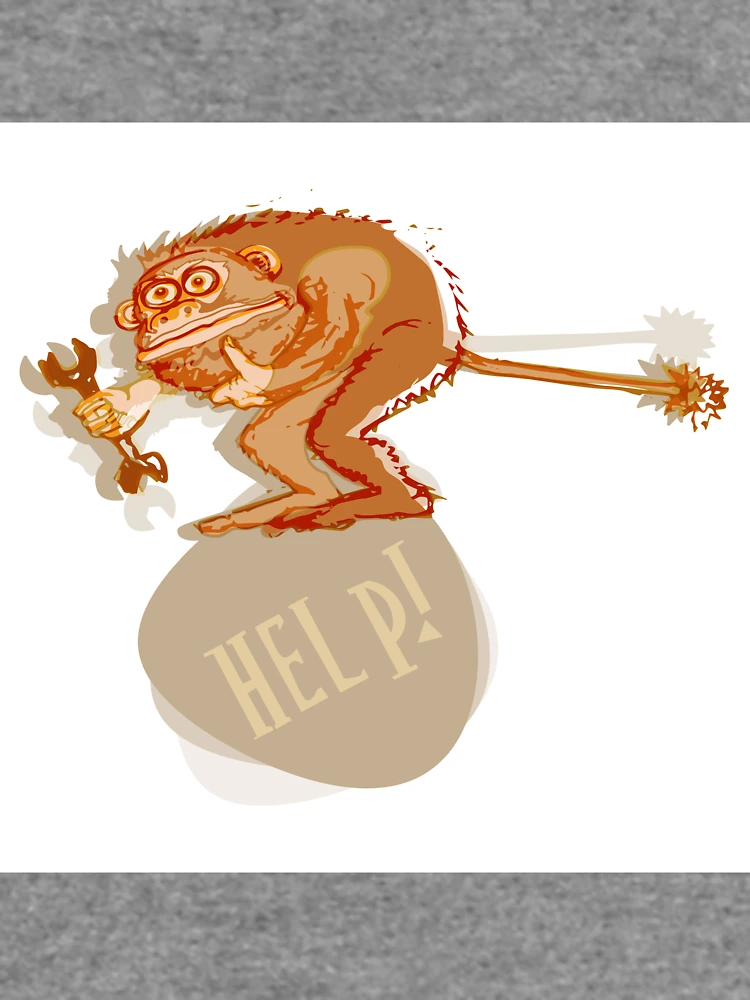 Thumbnail 6 of 6, Lightweight Sweatshirt, Help monkey designed and sold by Rif Khasanov.