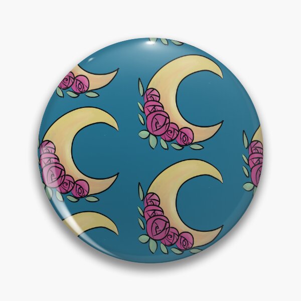 Item preview, Roses on a Crescent Moon Witchy Botanical designed and sold by Silver Sky by Janet.