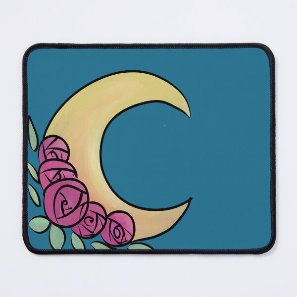 Item preview, Roses on a Crescent Moon Witchy Botanical designed and sold by Silver Sky by Janet.