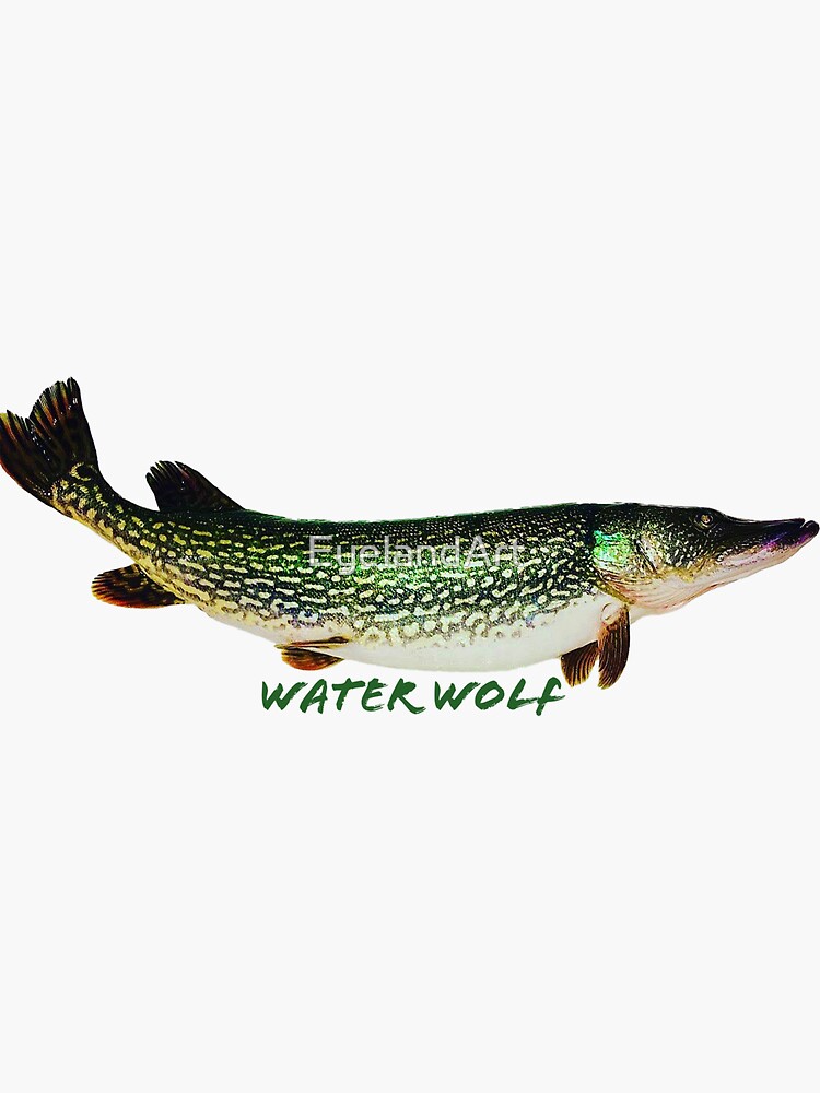 Water Wolf Sticker for Sale by EyelandArt