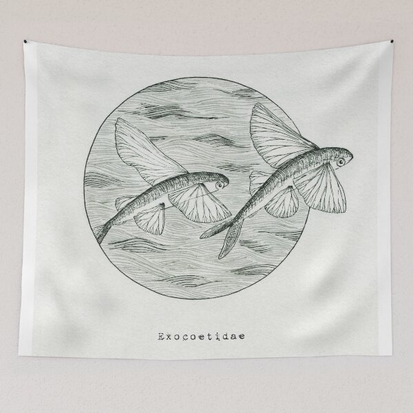 Item preview, Exocoetidae - flying fish designed and sold by HoneyGherkin.