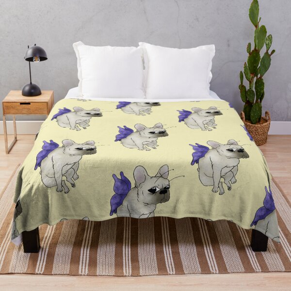 Item preview, French Bulldog- Butterfly Dark blue designed and sold by Barbara Gibbings.