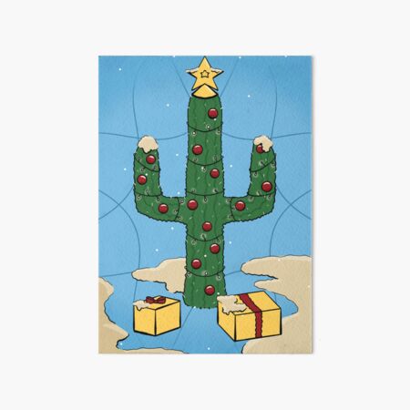 Cactus de Noël Impression rigide