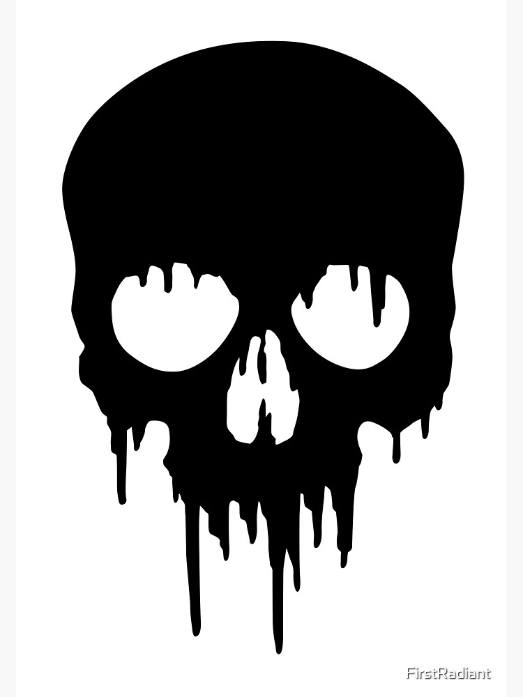 "Black Skull dripping" Canvas Print by FirstRadiant Redbubble