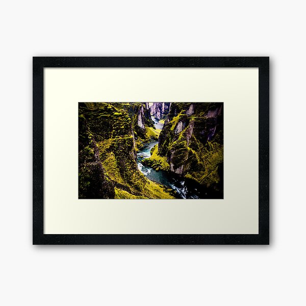 Canyon of Fjadrargljufur Framed Art Print