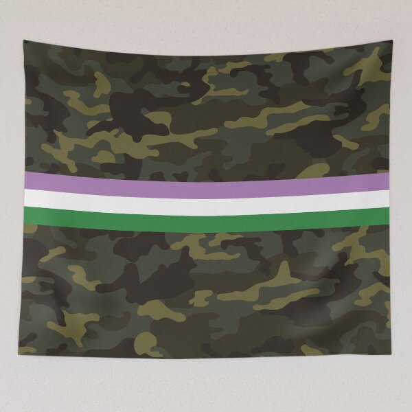 Item preview, Camo Genderqueer Pride designed and sold by Zillberry.