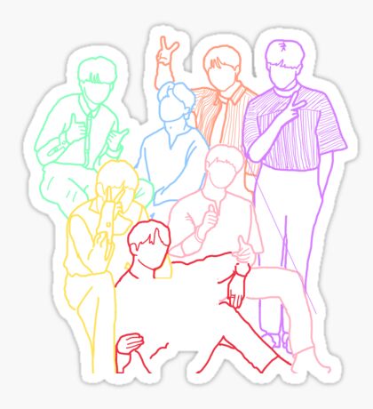 bts stickers redbubble