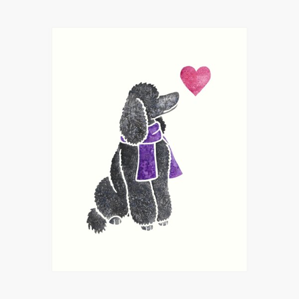 Watercolour Poodle Art Print